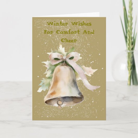 Funky Snow Bell Celebration Card Karte (Vorderseite)