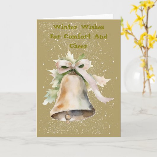 Funky Snow Bell Celebration Card Karte (Gelbe Blume)