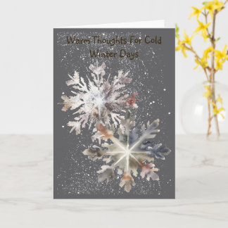 Funky Snowflake Friends Winter Card Karte
