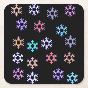 Funky Snowflakes Paper Untersetzer