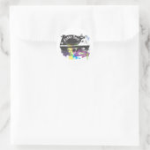 Funky Soul Runder Aufkleber (Tasche)