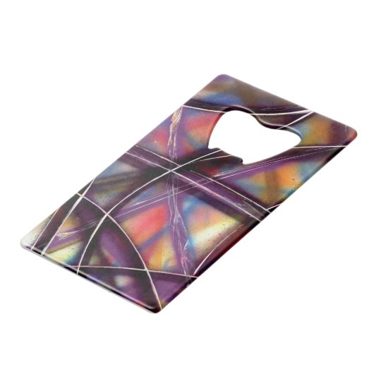 Funky Space Highway Geldbeutel Flaschenöffner (Vorderseite Schrägansicht)