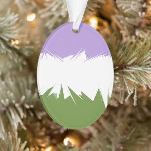 Funky Spiky ZigZag Abstrakte Genderqueer Pride-Fla Ornament