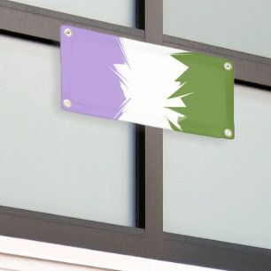 Funky Spiky ZigZag Abstrakte Genderqueer-Stolz-Fla Banner