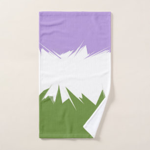 Funky Spiky ZigZag Abstrakte Genderqueer-Stolz-Fla Handtuch