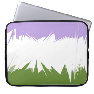Funky Spiky ZigZag Abstrakte Genderqueer-Stolz-Fla Laptopschutzhülle
