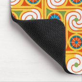 Funky Spiral 1970er Retro Fashion Swirl Mousepad (Ecke)