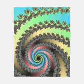Funky Spiral Pastel Rainbow Fraktal Fleecedecke (Vorderseite)