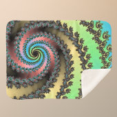 Funky Spiral Pastel Rainbow Fraktal Sherpadecke