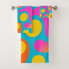 Funky Splash – Boogie Abstract Retro Towel Badhandtuch Set