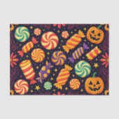 Funky Spooky Candy und Jack-o' Lanterns Halloween Seidenpapier (Vorderseite)