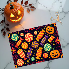 Funky Spooky Candy und Jack-o' Lanterns Halloween Seidenpapier