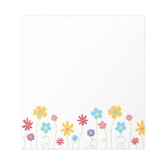 Funky Spring Flowers Notizblock