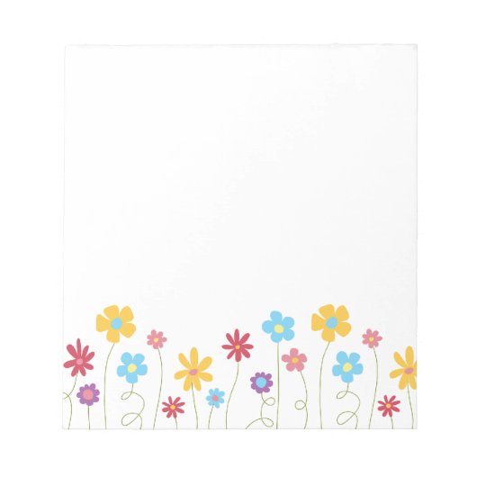 Funky Spring Flowers Notizblock (Vorderseite)