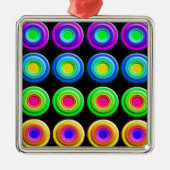 Funky Spunky Color Circles Ornament Aus Metall (Vorne)