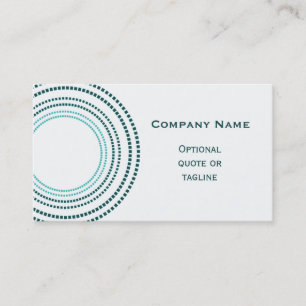 Funky Square Dots Business Card, Aquamarin Visitenkarte