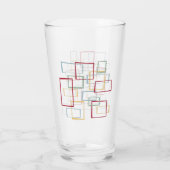 Funky Squares Mid Century Red Blue Green Yellow Glas (Rückseite)