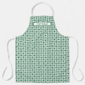 Funky Squares Pattern DIY Colors Green White SV Schürze (Vorderseite)