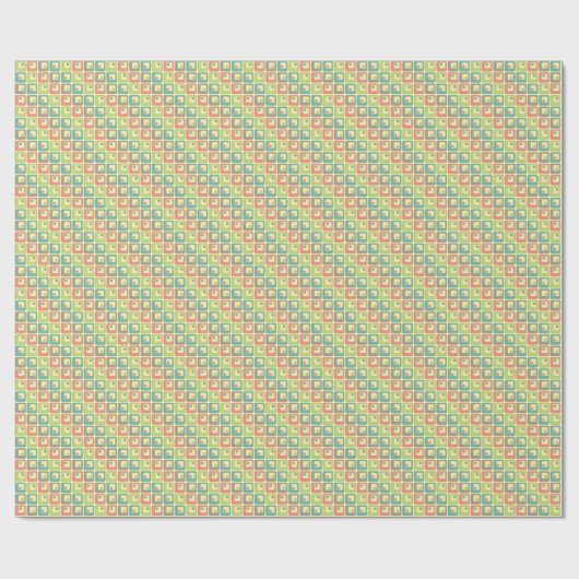 Funky Squares Wrapping Paper Geschenkpapier (Flach)