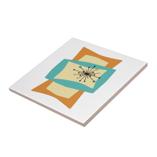 Funky Squeezed Rectangle Mitte des Jahrhunderts Fliese (Seite)