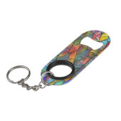 Funky Stached Glass Magic Mini Flaschenöffner (Vorderseite Schrägansicht)