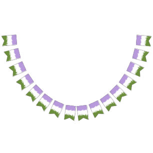 Funky Stacheliges ZickZack Abstractes Genderqueer- Wimpelkette