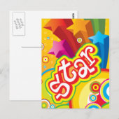 Funky Star Postcard Postkarte (Vorne/Hinten)