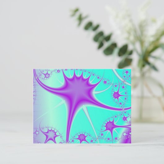 Funky Star Postcard Postkarte (Stehend Vorderseite)