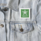 Funky Star Sweet 16 Button, Kelly Green Button (Beispiel)