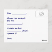 Funky Star tun Sie es selbst Danke Postcard Postkarte (Rückseite)