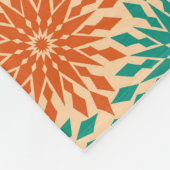 Funky Starburt aquamariner u. orange Entwurf Fleecedecke (Ecke)