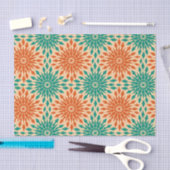 Funky Starburt aquamariner u. orange Entwurf Seidenpapier (Handwerk)