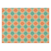 Funky Starburt aquamariner u. orange Entwurf Tischdecke (Vorderseite (Horizontal))