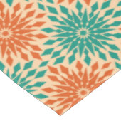 Funky Starburt aquamariner u. orange Entwurf Tischdecke (Schrägansicht)