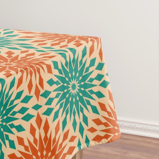 Funky Starburt aquamariner u. orange Entwurf Tischdecke (Beispiel)