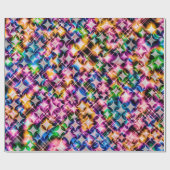 Funky Stars, bunt Geschenkpapier (Flach)