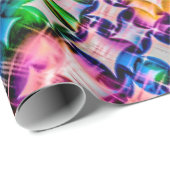 Funky Stars, bunt Geschenkpapier (Rolleneckpunkt)