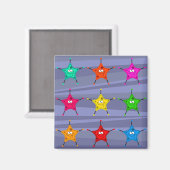 Funky Stars Magnet (Vorderseite/Rückseite)