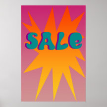 Funky Sternexplosion Sale Sign