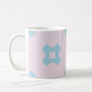 Funky stil geometrisches nahtloses Muster mit Kreu Kaffeetasse