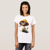 Funky Stoned Mushroom Cartoon T-Shirt (Vorne ganz)