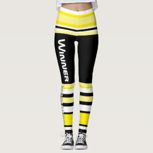 Funky Streifen Linien Gewinner Power Leggings