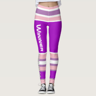 Funky Streifen Linien Gewinner Power Leggings