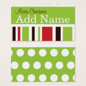 Funky Stripe Weihnachtsgeschenk-Tag (Vorne & Hinten)