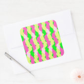 Funky Stripes 2011 Quadratischer Aufkleber (Umschlag)