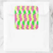 Funky Stripes 2011 Quadratischer Aufkleber (Tasche)