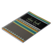 Funky Stripes Individuelle Name Ideas Book Noteboo Notizblock (Linke Seite)