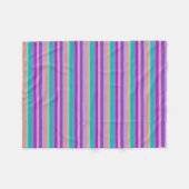 Funky Stripes Lila Mod Blankets Fleecedecke (Vorderseite (Horizontal))