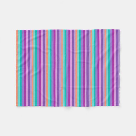 Funky Stripes Lila Mod Blankets Fleecedecke (Vorderseite (Horizontal))