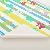 Funky Stripes Lines Lion's Paws Marks Blanket Sherpadecke (3/4)